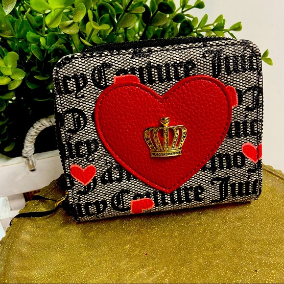 Juicy Couture Handbags - Juicy Couture red heart zip around wallet